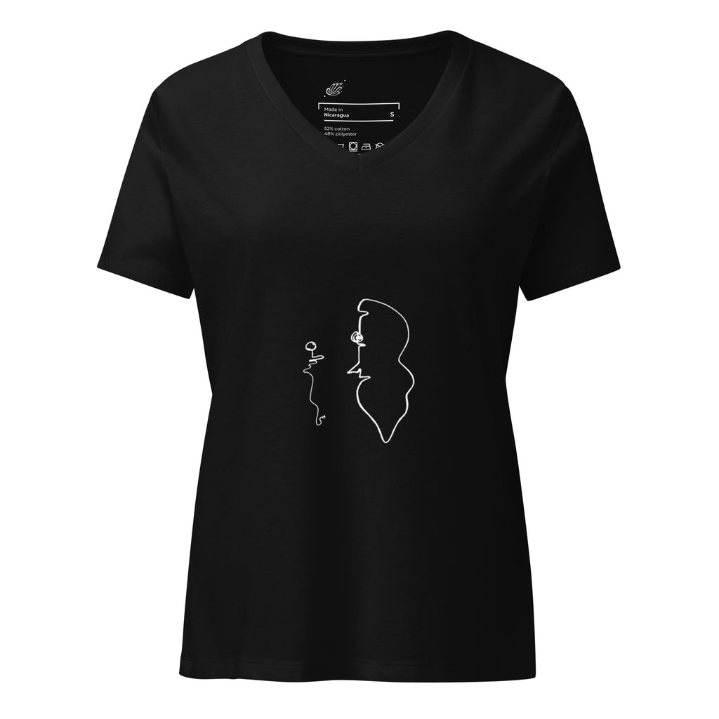 Buy S Kiss - Women’s relaxed v-neck t-shirt by Lila Artwear
