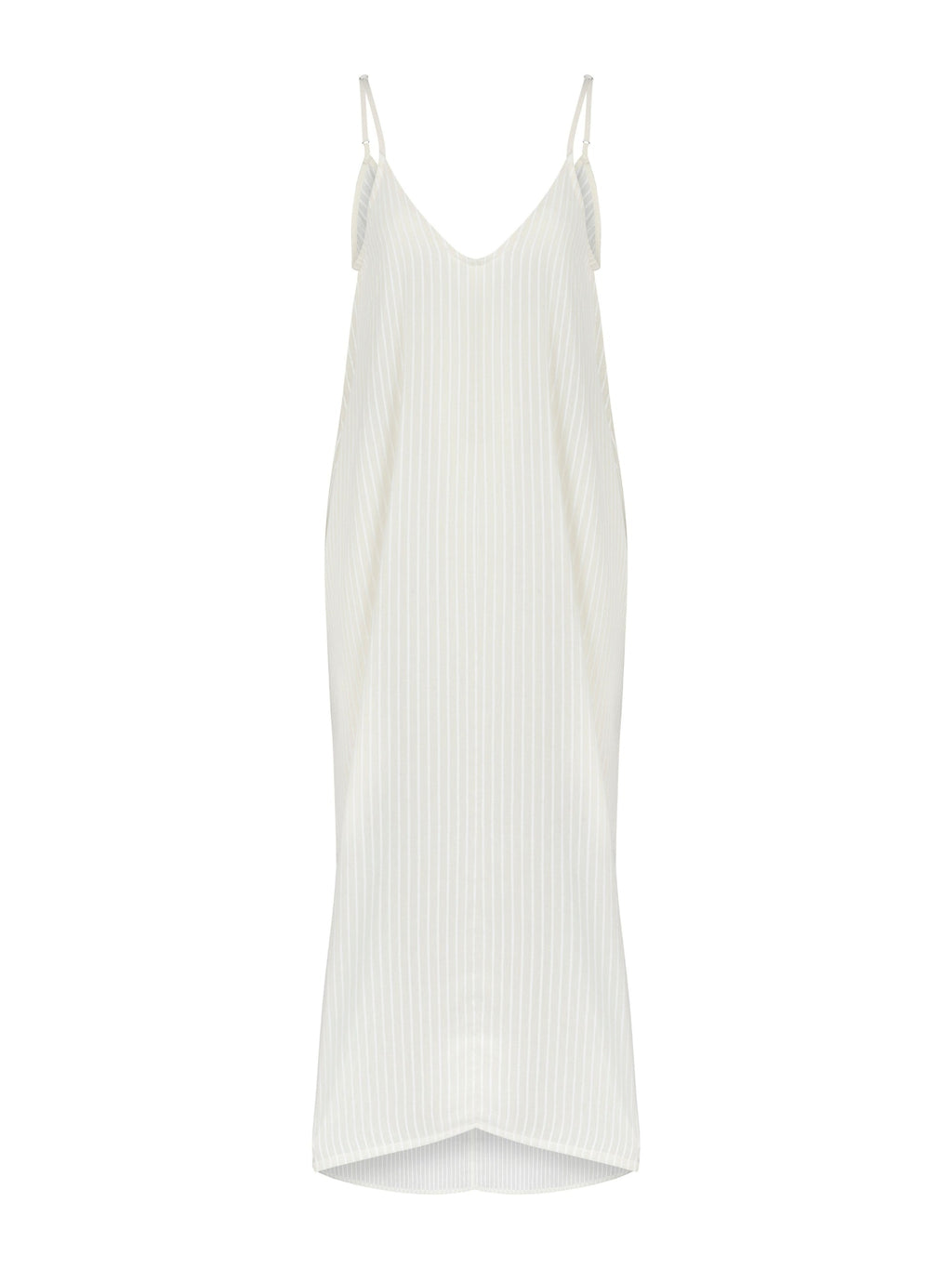 Buy Yaz Dress - White Stripes by The Handloom