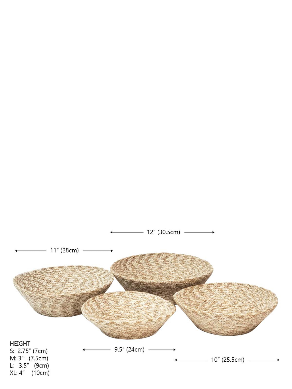 Buy Agora Woven Nesting Bowl (Set of 4) by KORISSA by KORISSA