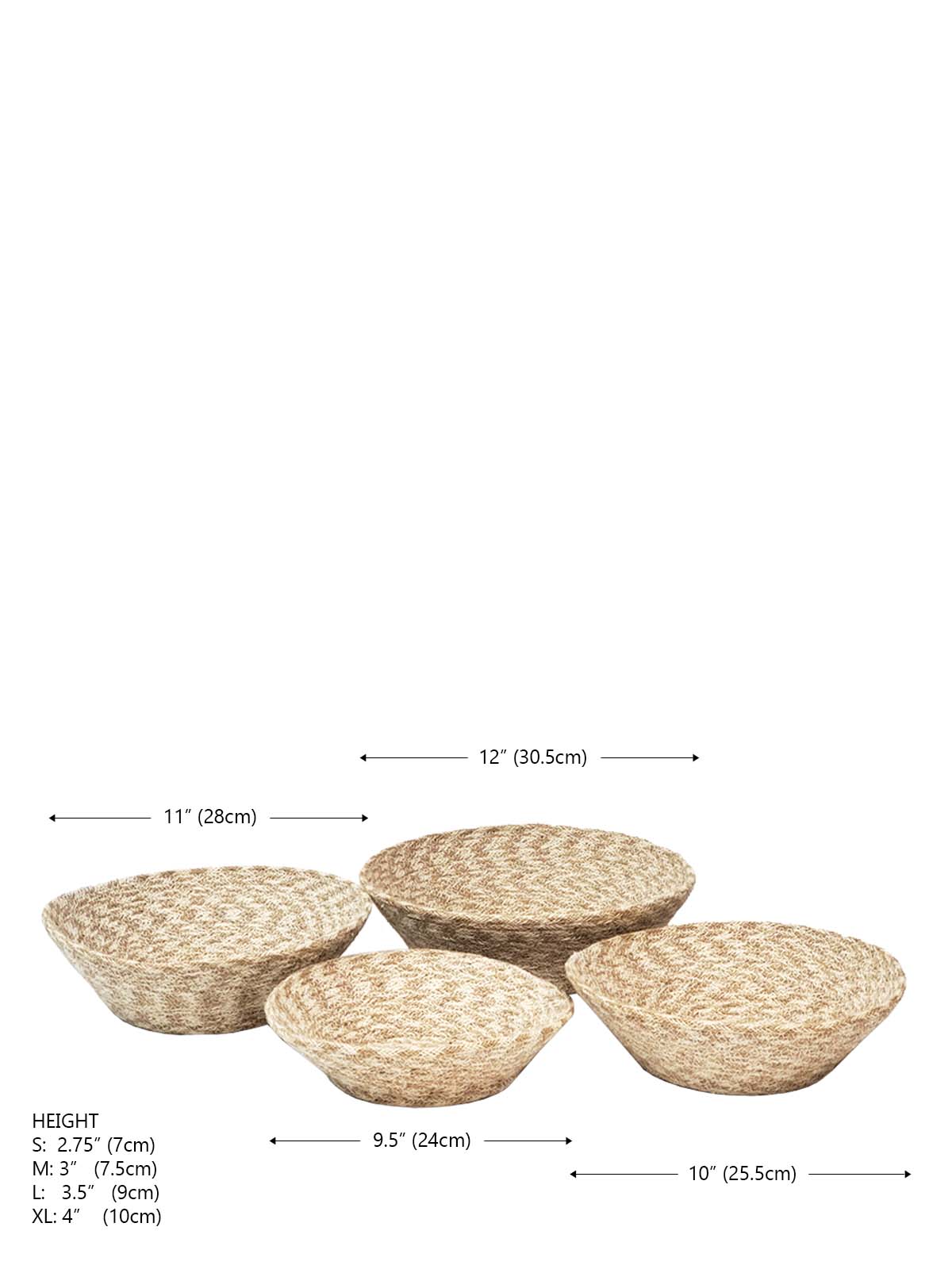 Buy Agora Woven Nesting Bowl (Set of 4) by KORISSA by KORISSA