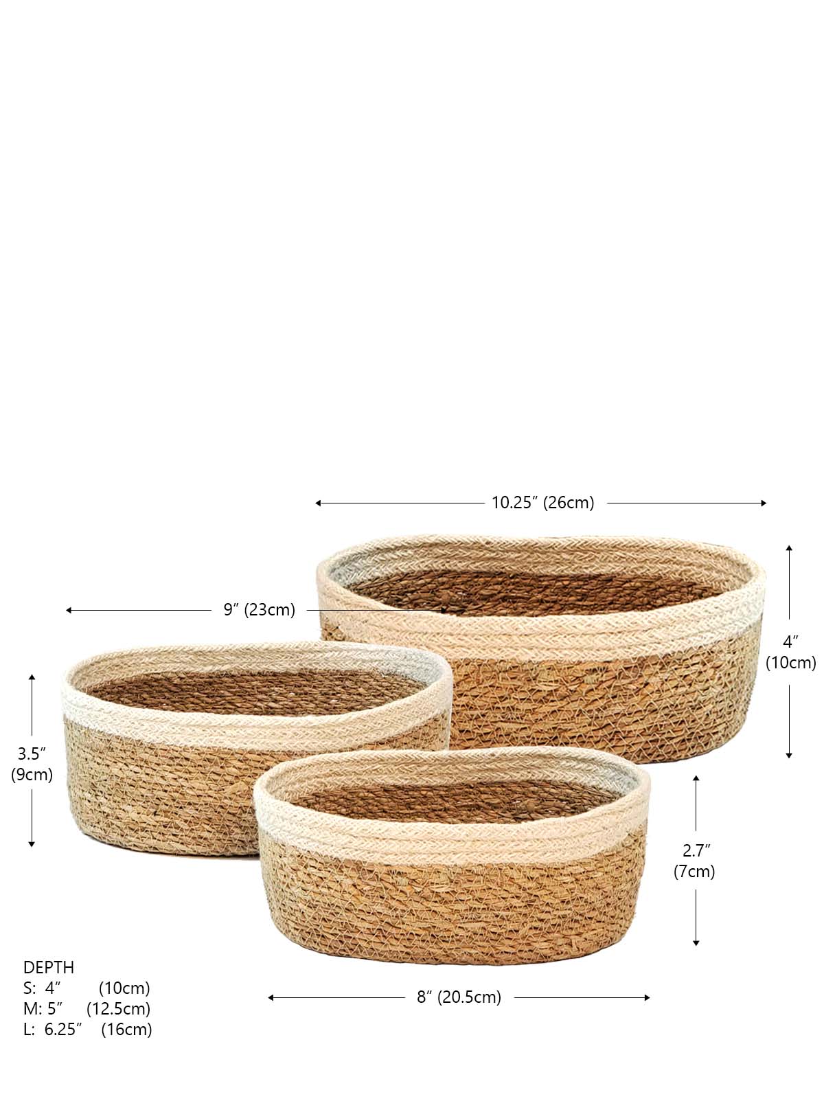 Buy Savar Oval Bowl (Set of 3) by KORISSA by KORISSA