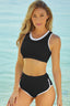 Buy Contrast Trim Two-Piece Swimsuit by Faz