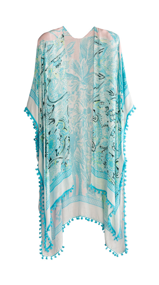 Buy Shiraleah Belize Kimono, Turquoise by Shiraleah