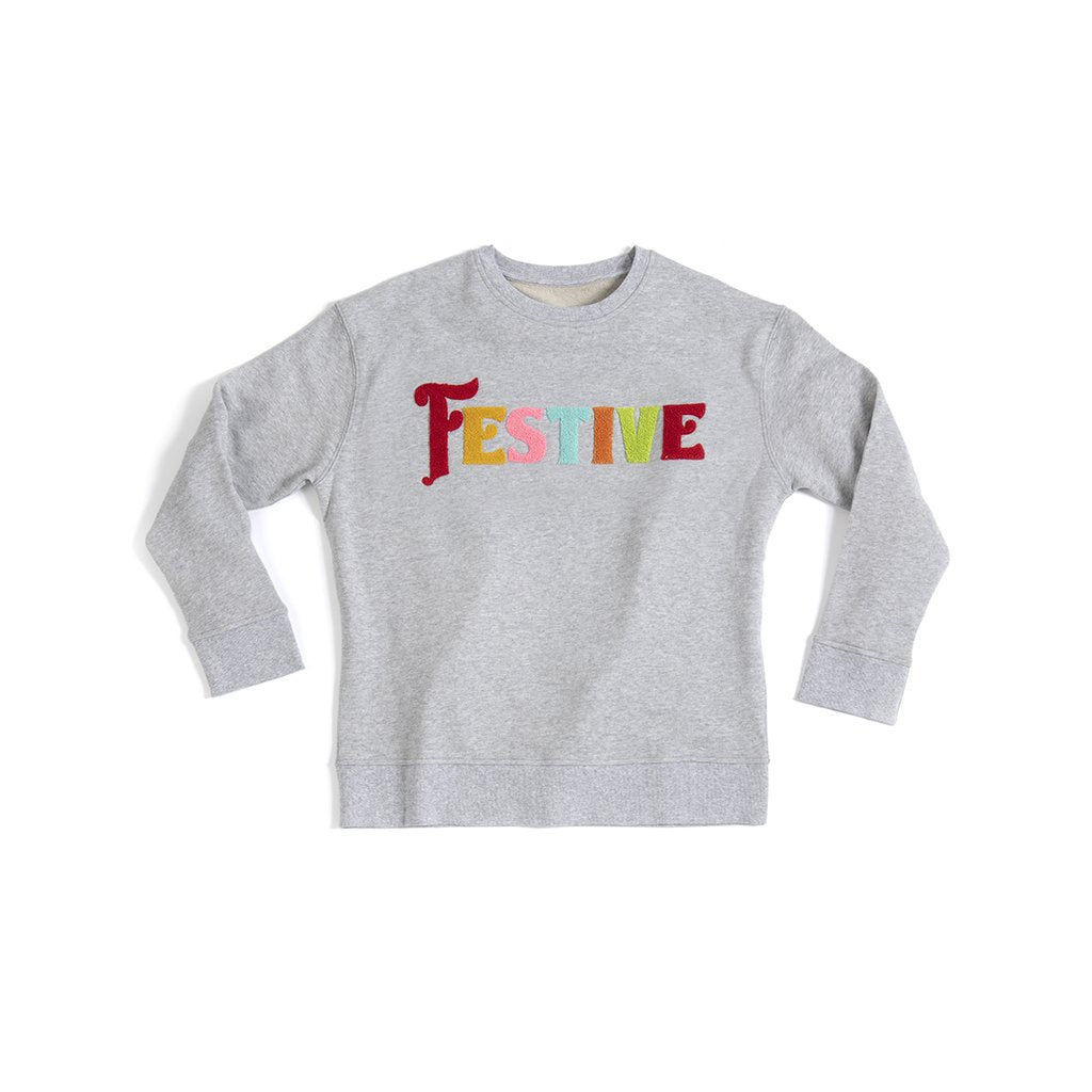 "Festive" Sweatshirt, Grey