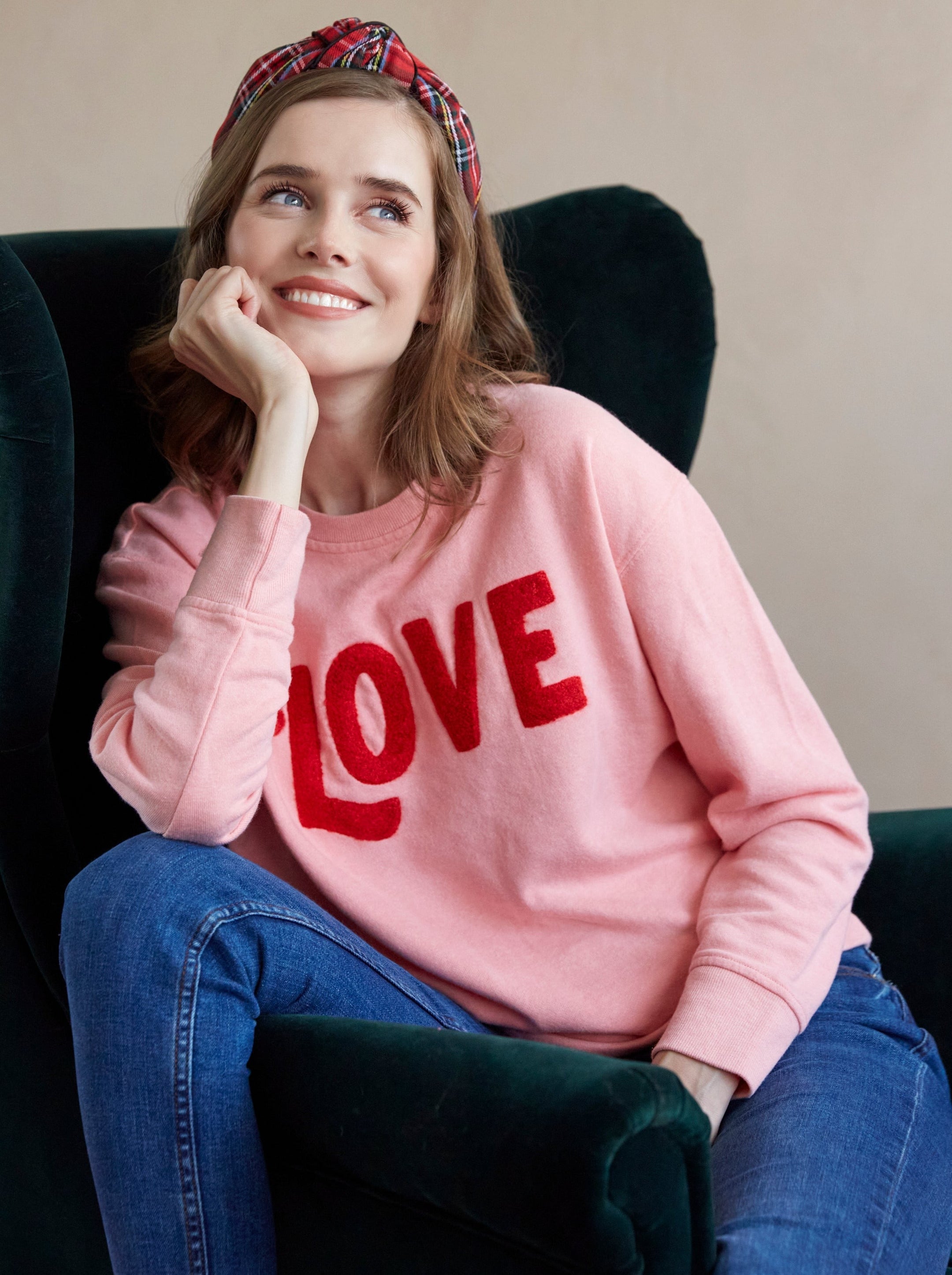 Buy "Love" Sweatshirt, Pink by Shiraleah