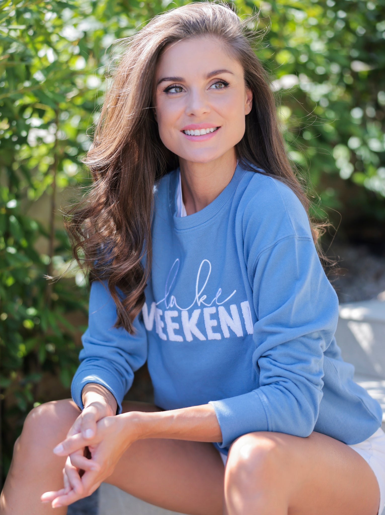 Buy "Lake Weekend" Sweatshirt, Blue by Shiraleah Retail