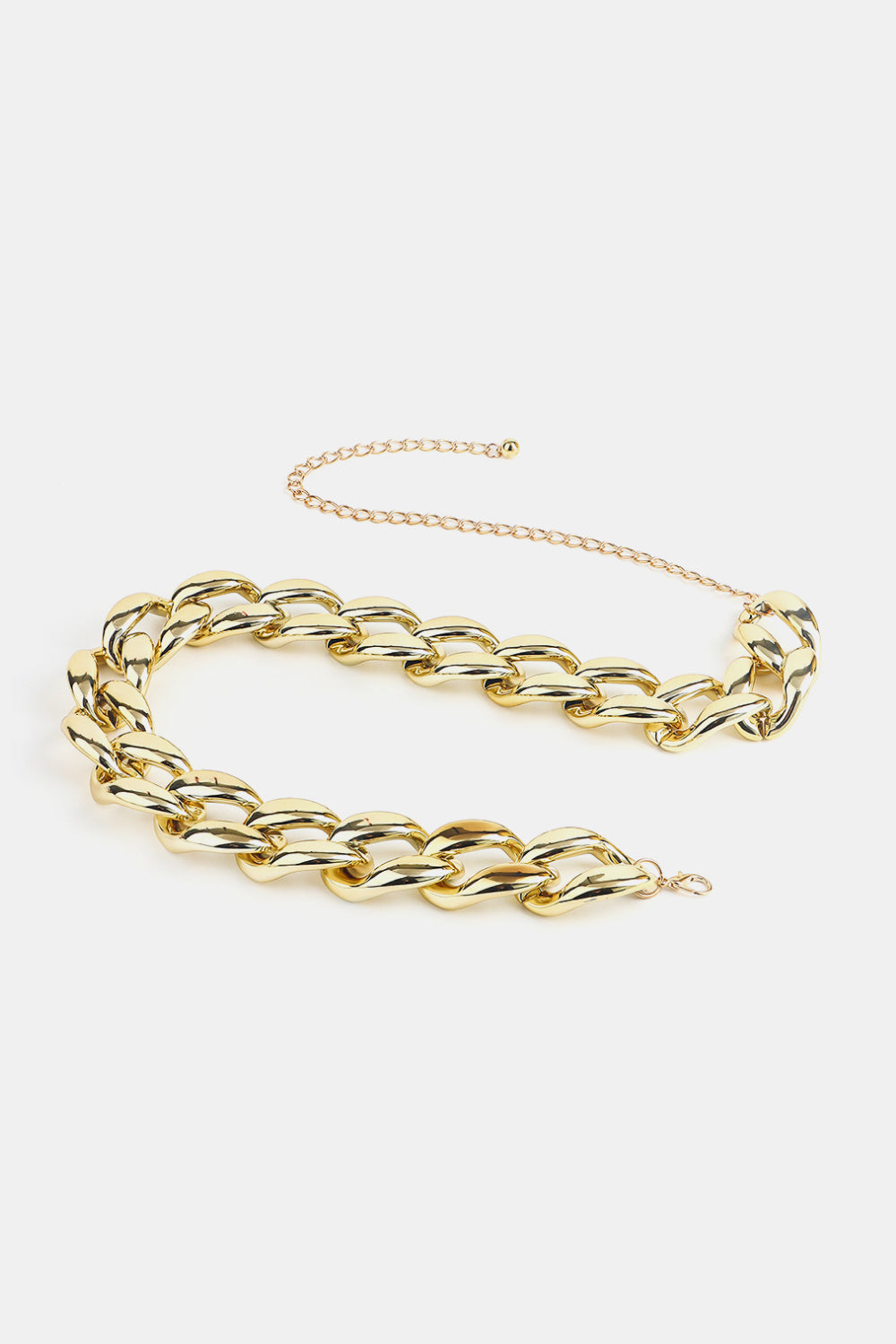 Buy 1.2" Width Acrylic Curb Chain Belt by Faz