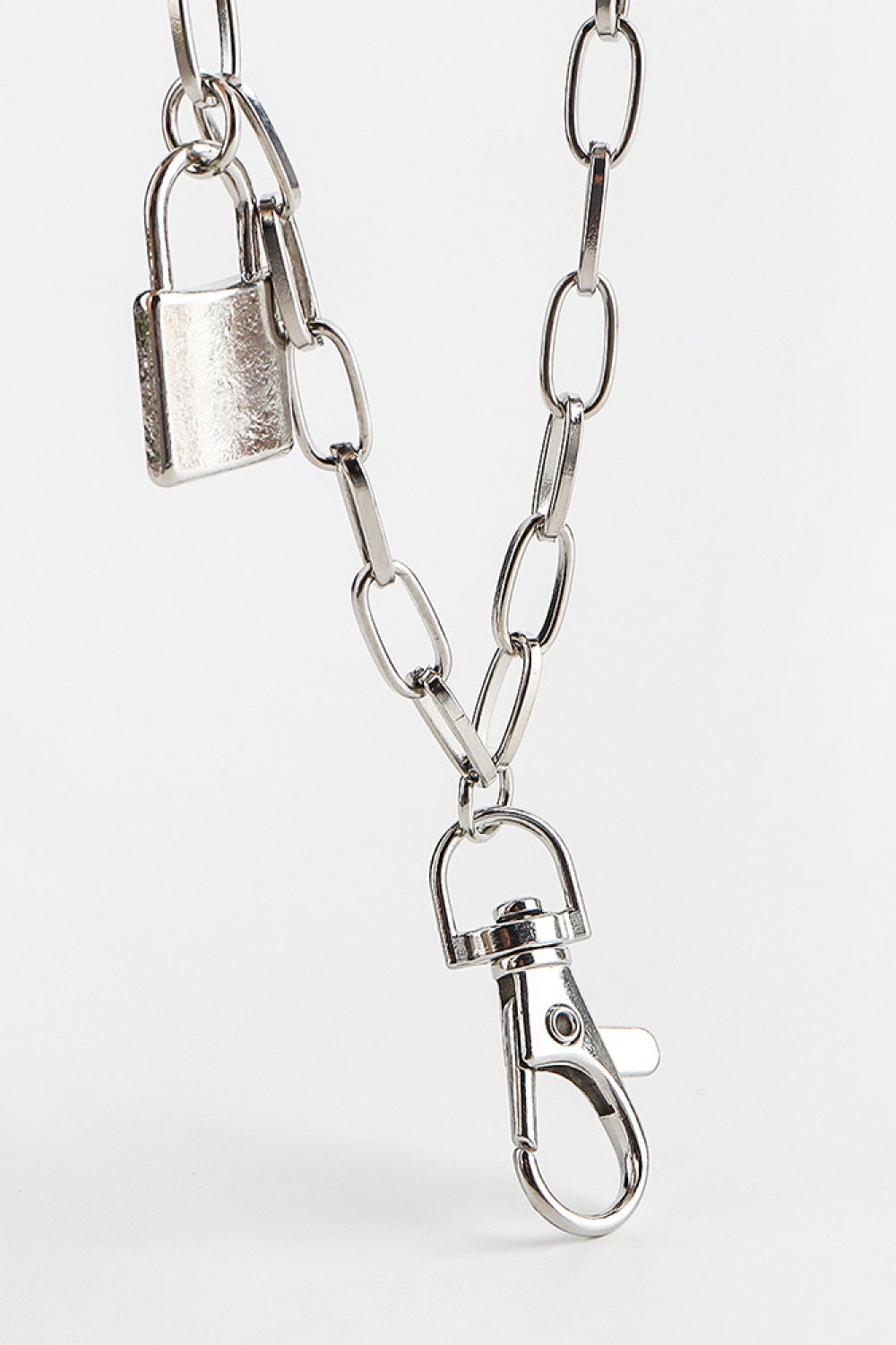 Buy Double Layered Iron Chain Belt with Lock Charm by Faz