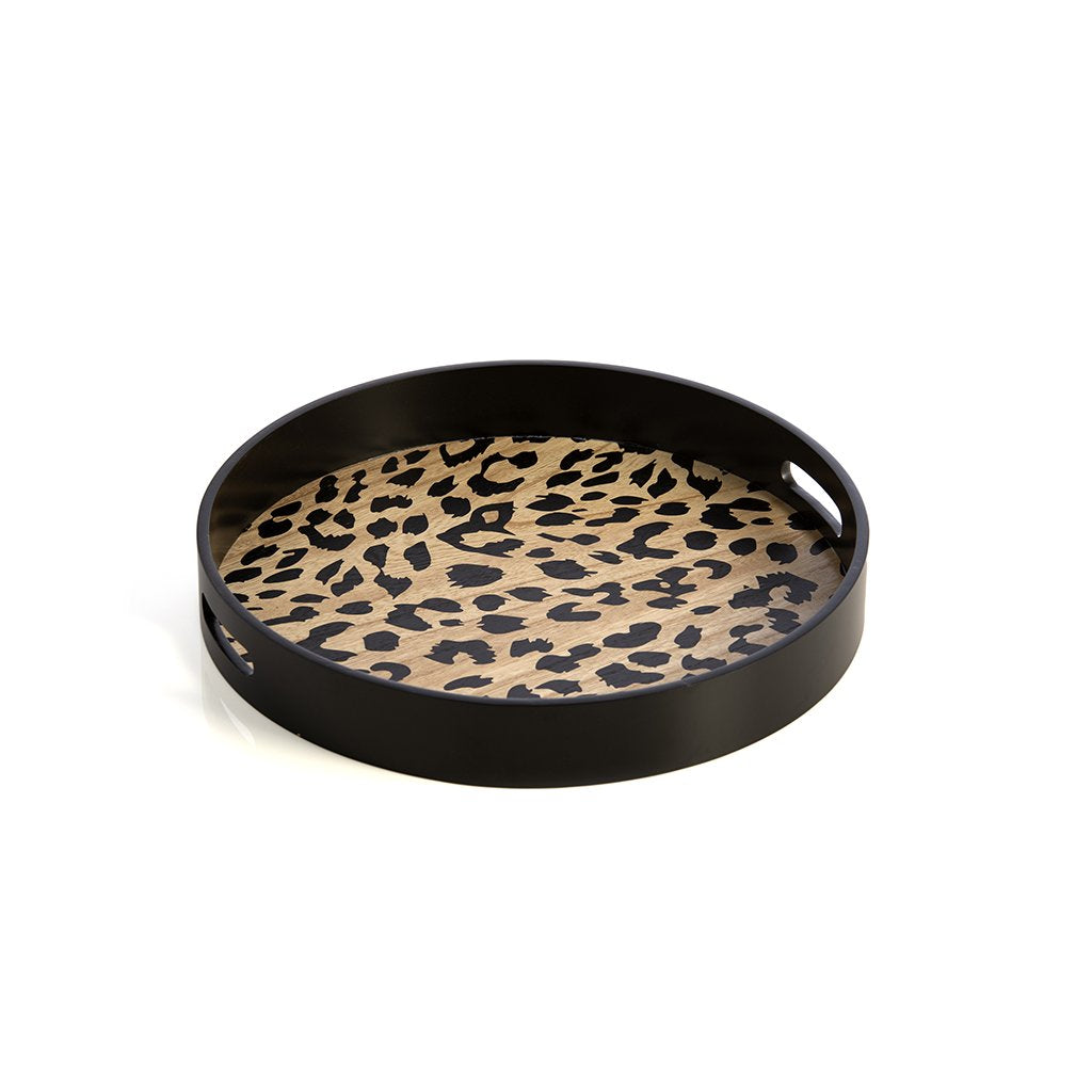 Buy Leopard Tray, Black by Shiraleah