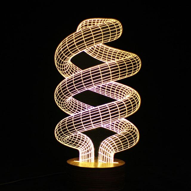 Buy Spiral Bulbing Optical Illusion LED Lamp by Magenta Coco