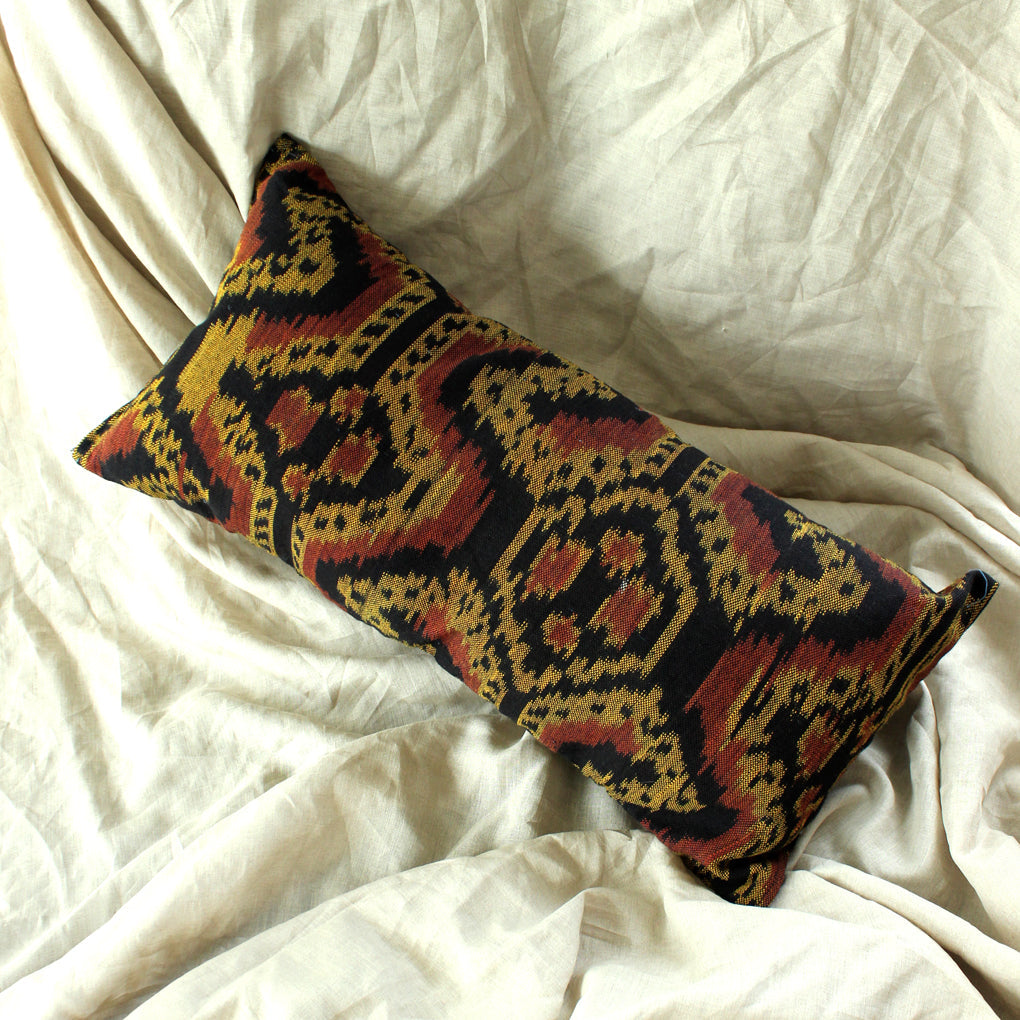 Buy Handwoven Decorative Lumbar Pillow "Java Tribe" by BrunnaCo by BrunnaCo