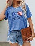 Buy US Flag Glasses Graphic Tee by Faz