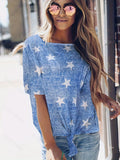Buy Star Print Short Sleeve T-Shirt by Faz