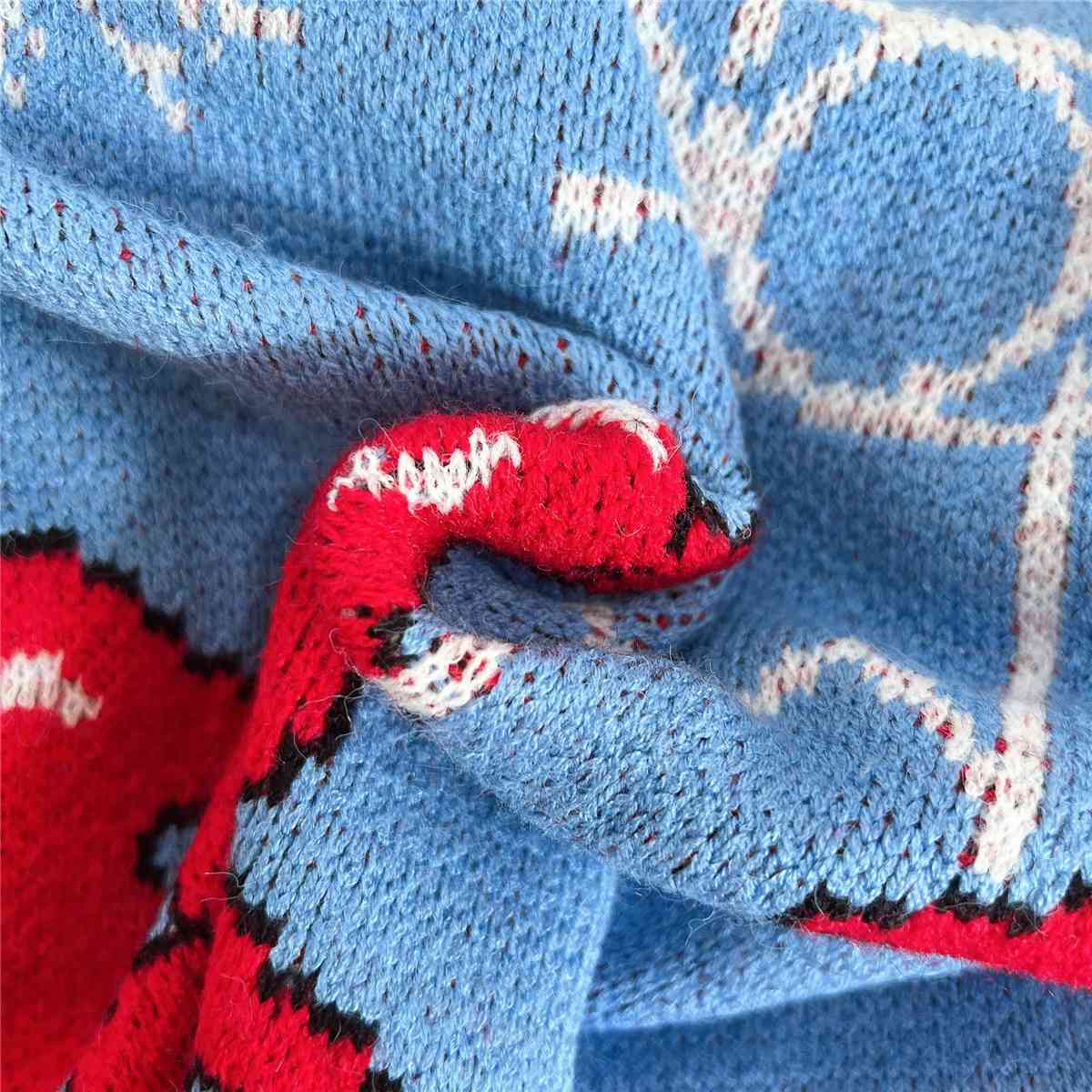 Buy Printed Round Neck Long Sleeve Sweater by Faz