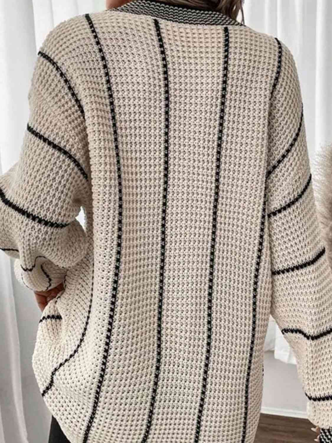 Striped V-Neck Sweater