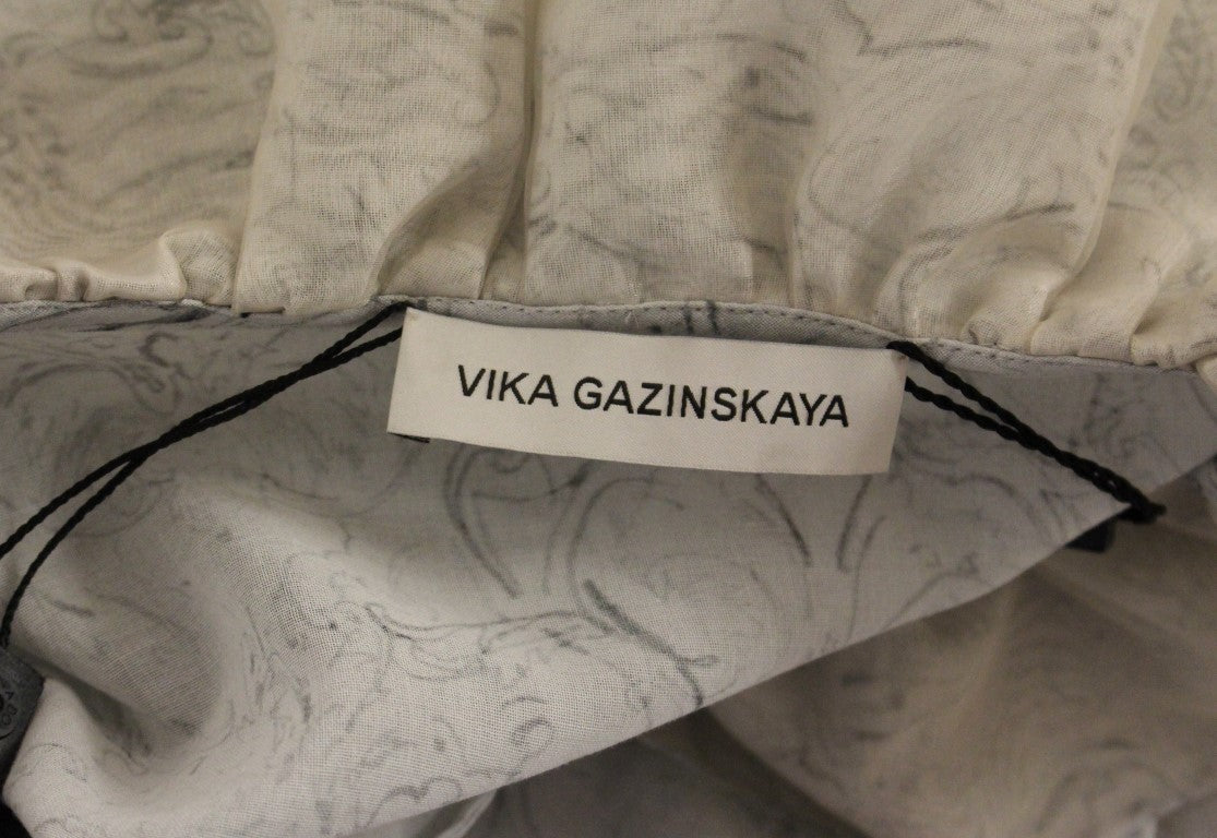 Buy Blue Cotton Blouse Tunic by Vika Gazinskaya
