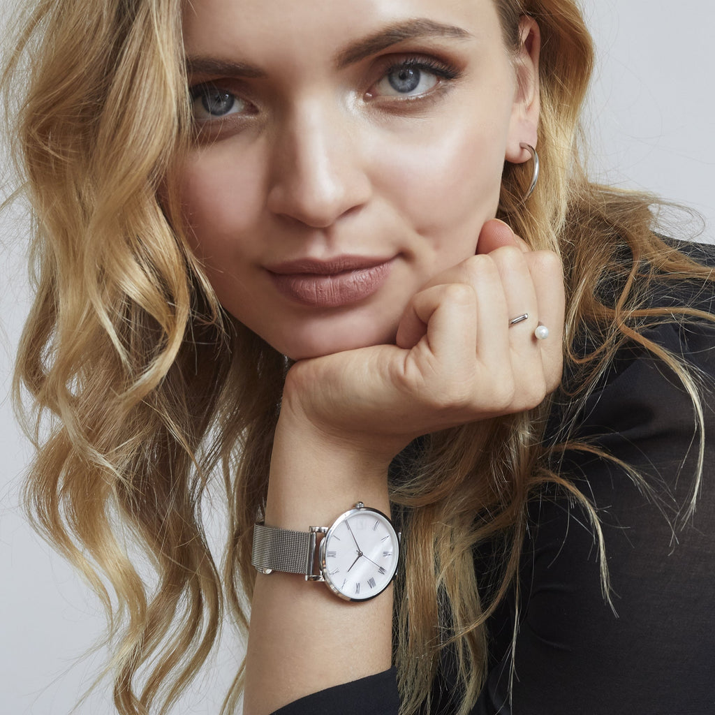 Buy Stainless steel MOP watch by Mia Bijoux