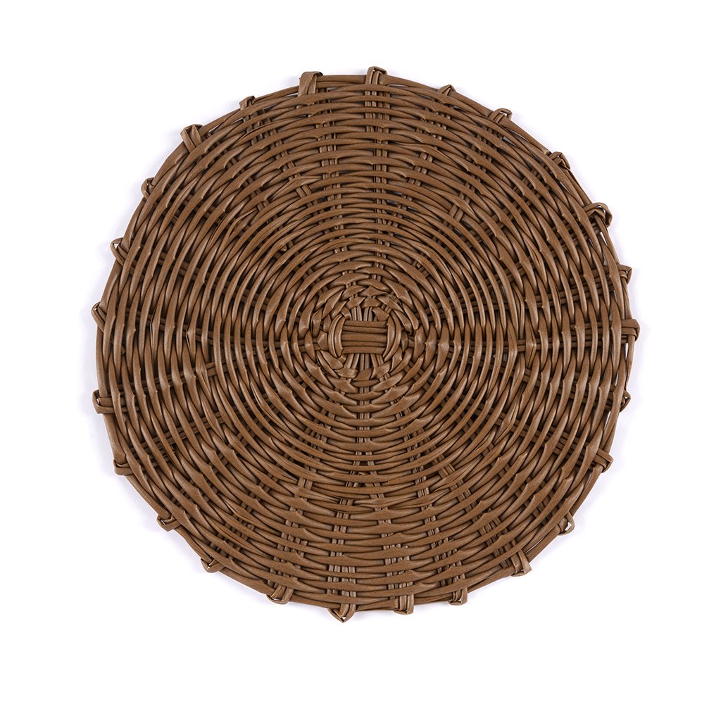 Set Of 4 Basket Weave Placemats, Brown