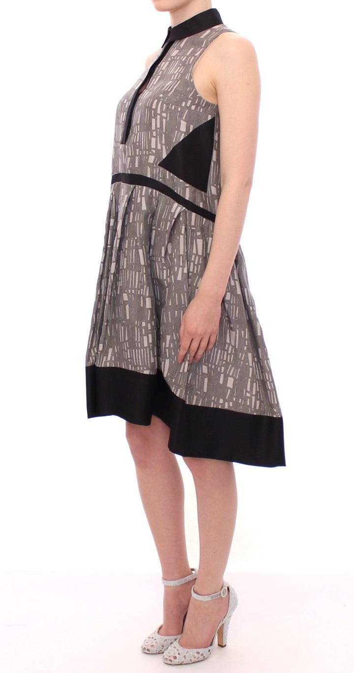 Buy Elegant Silk A-Line Dress in Multicolor by Comeforbreakfast