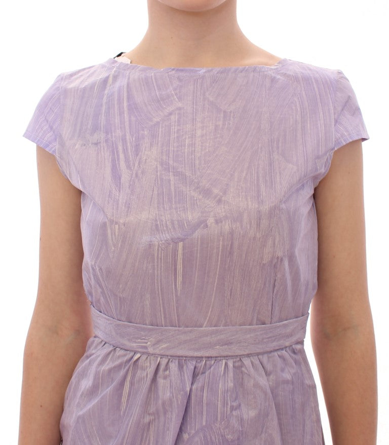 Buy Elegant Purple Sheath Dress with Cap Sleeves by Licia Florio