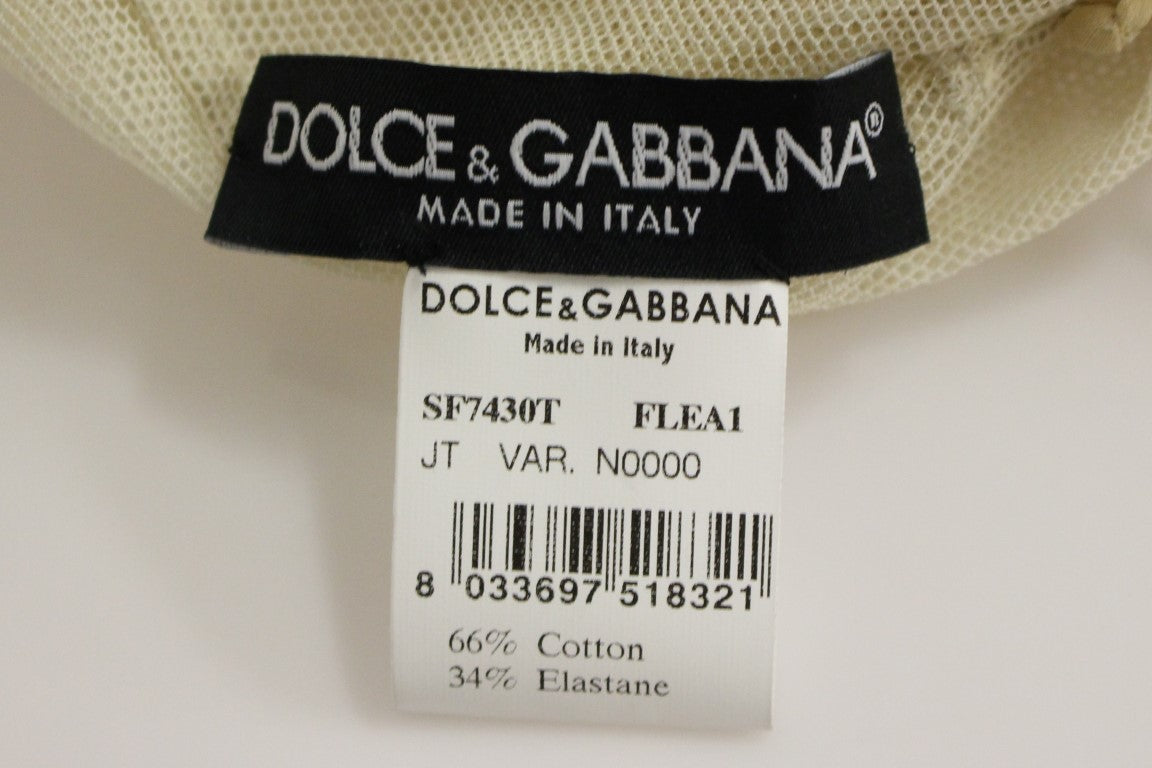 Buy Beige Sleeveless Cotton Top Tank Blouse by Dolce & Gabbana