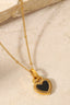 Buy Contrast Heart Pendant Necklace by Faz