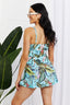 Buy Full Size Sail With Me V-Neck Swim Dress in Turquoise by Marina West Swim