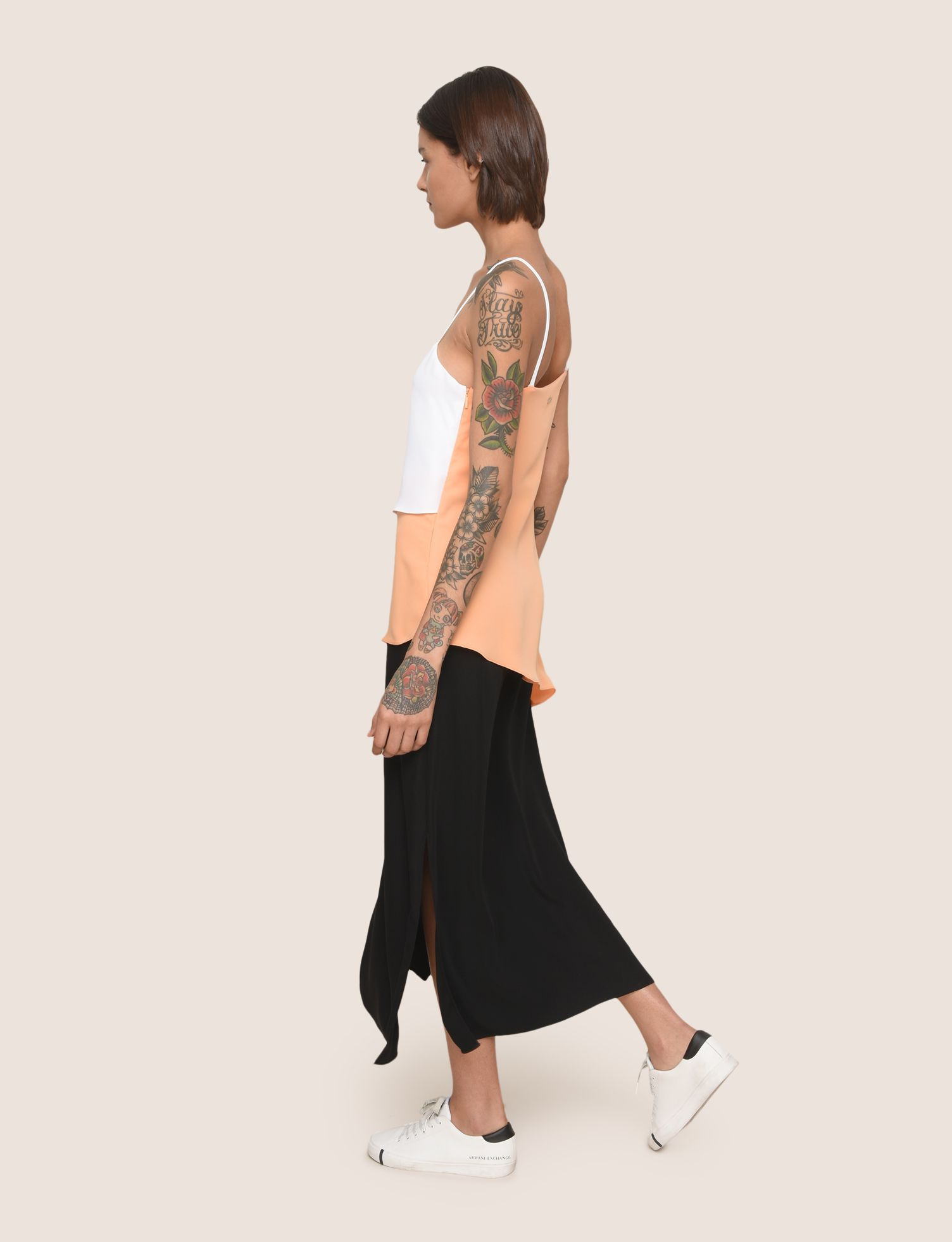 Buy Asymmetrical Tiered Slip Dress | Armani Exchange by Armani Exchange