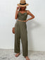 Buy Crisscross Back Cropped Top and Pants Set by Faz