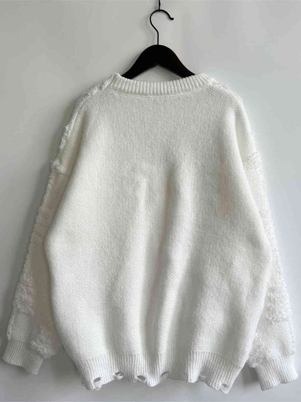 Buy Pearl Detail Round Neck Long Sleeve Sweater by Faz