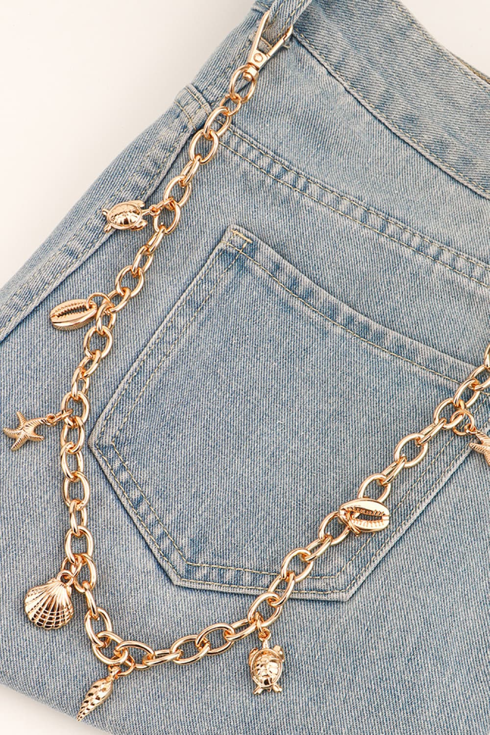 Buy Sea Element Charm Iron Chain Belt by Faz