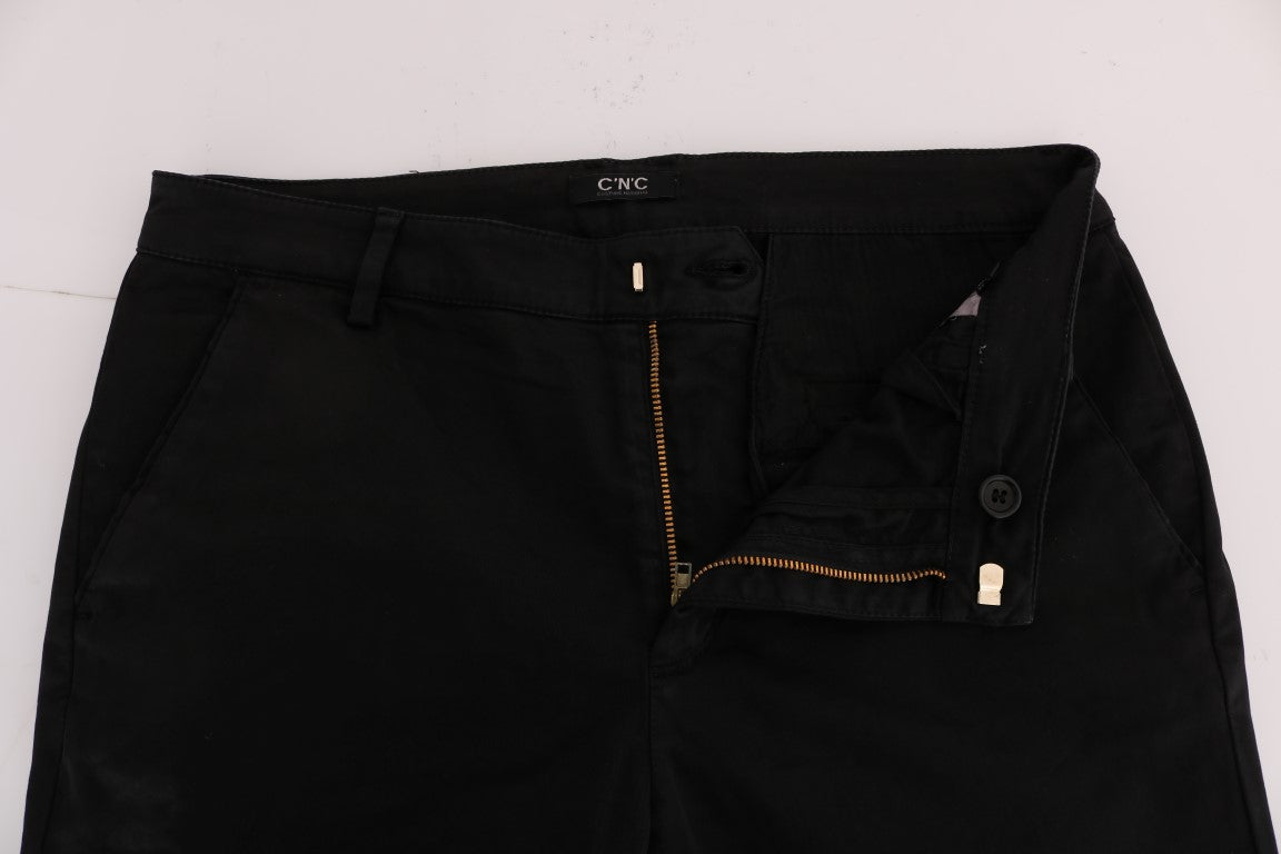 Buy Black Slim Fit Cotton Stretch Pants by Costume National
