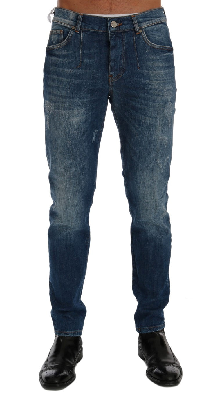 Buy Blue Wash Perth Slim Fit Jeans by Frankie Morello