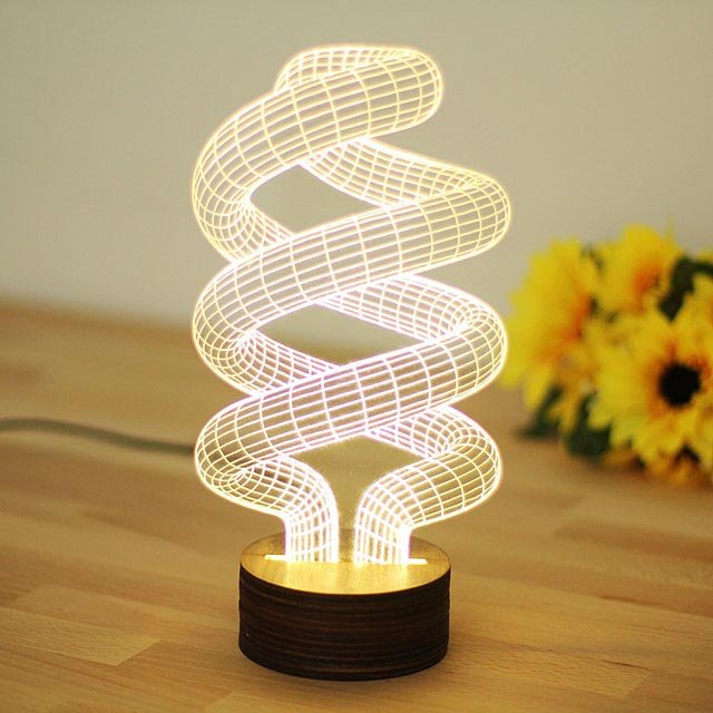 Buy Spiral Bulbing Optical Illusion LED Lamp by Magenta Coco
