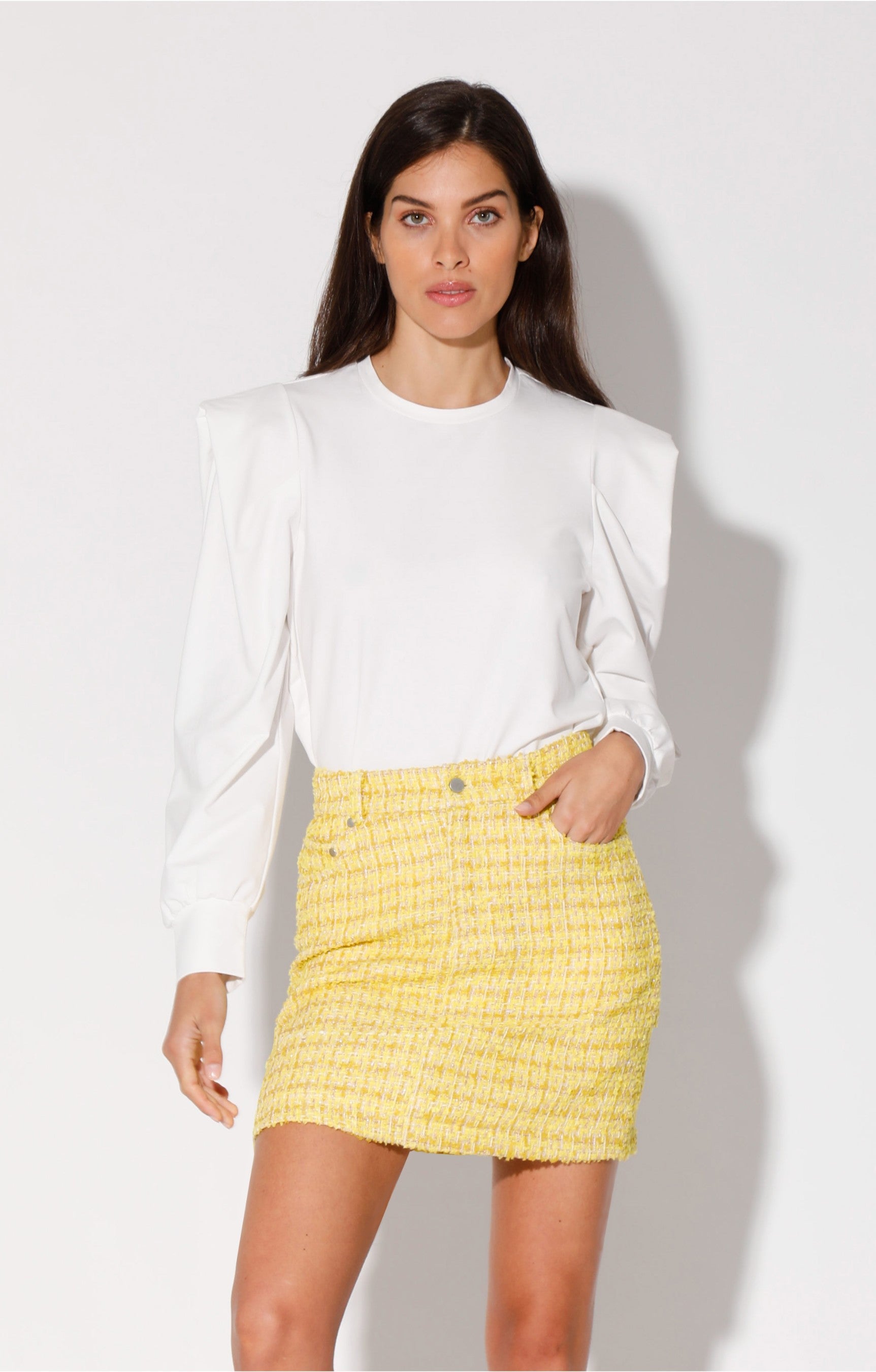 Buy Alicia Skirt, Sunshine Tweed by Walter Baker