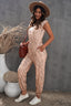 Buy Animal Print Capped Sleeve Jogger Jumpsuit with Pockets by Faz