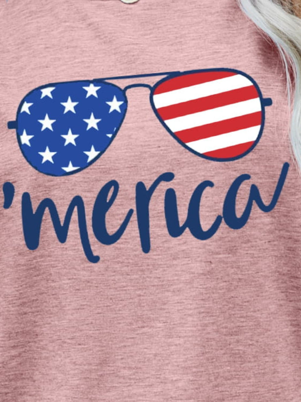 Buy US Flag Glasses Graphic Tee by Faz