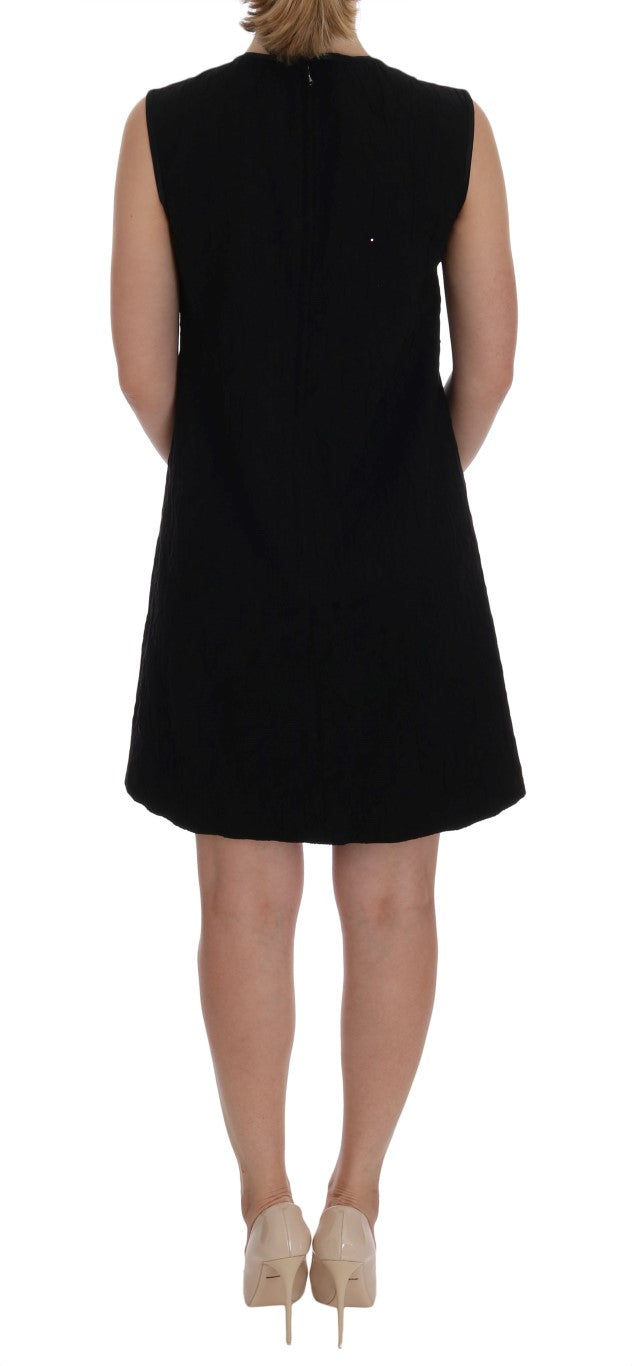 Buy Black Crystal-Embellished Stretch Mini Dress by Dolce & Gabbana