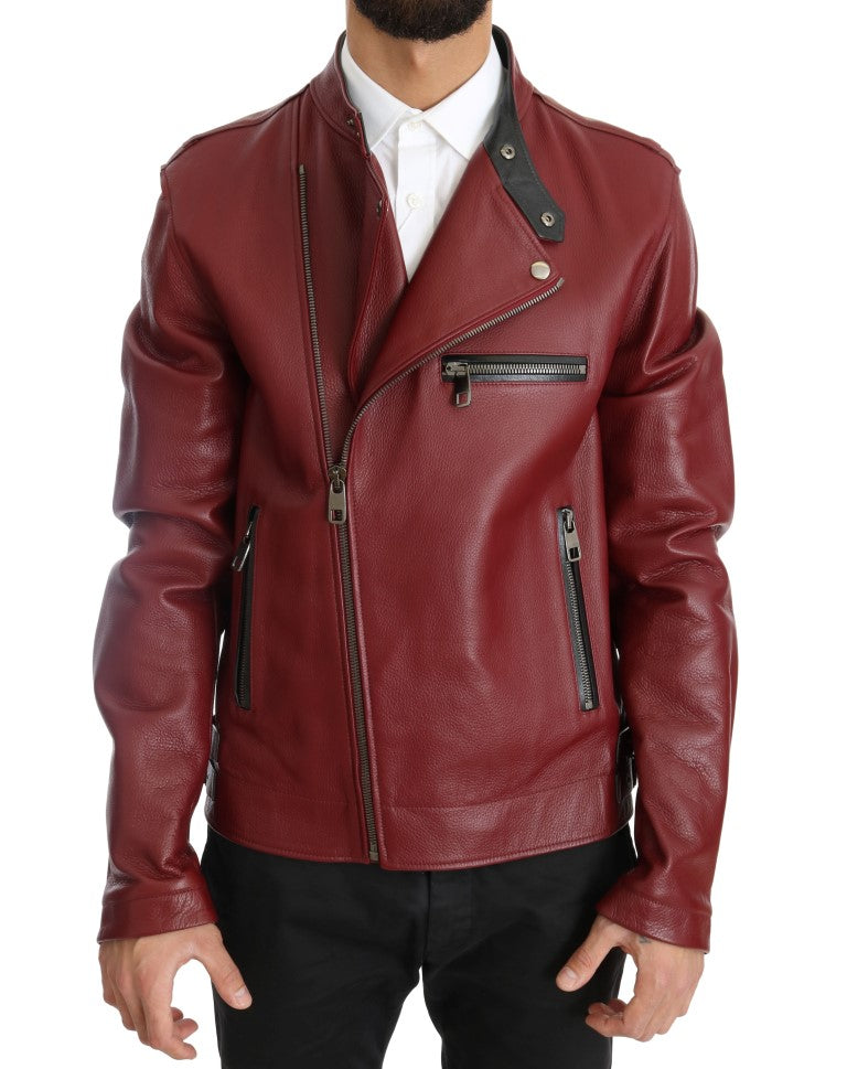 Red Leather Deerskin Jacket