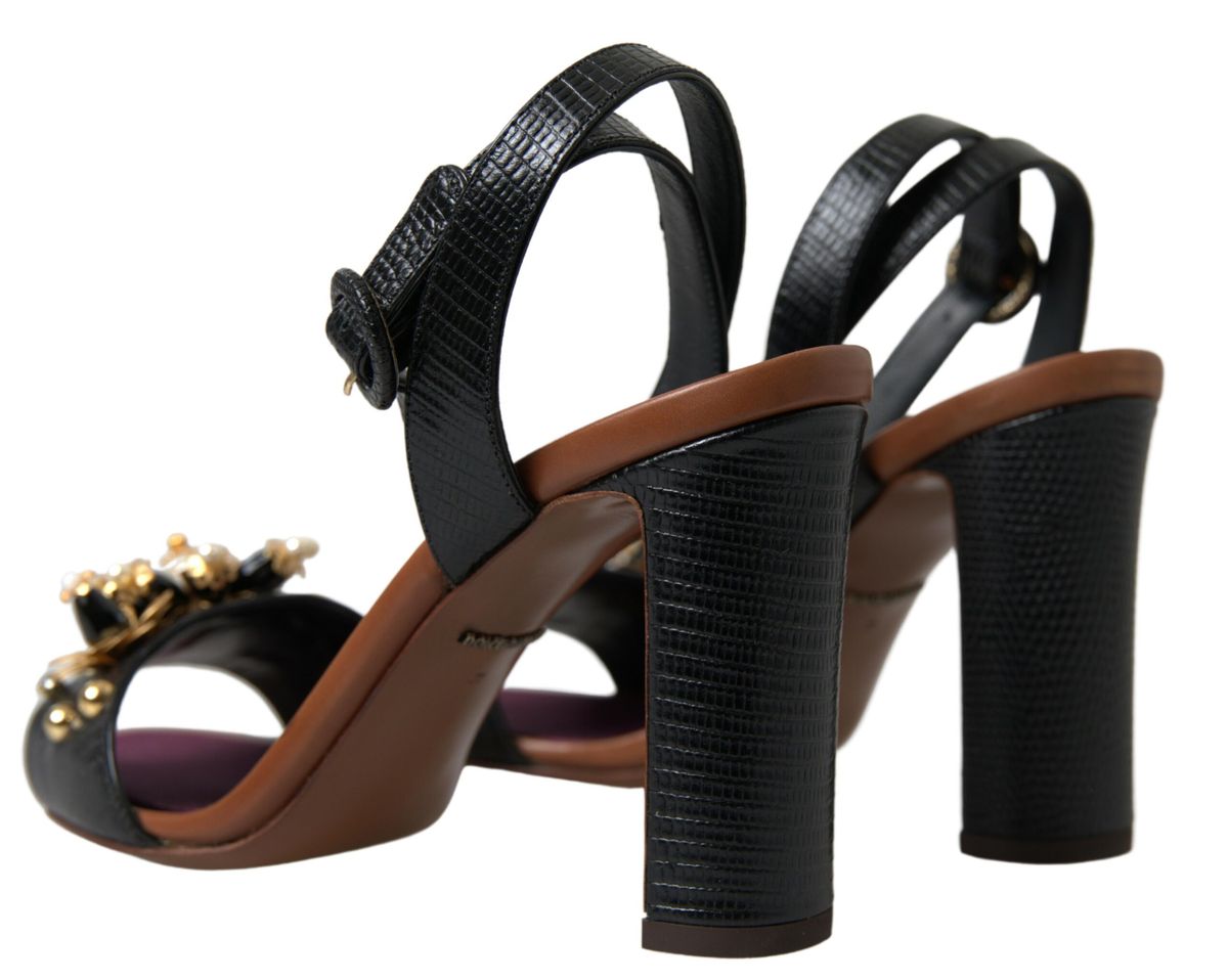 Elegant Embellished Leather Sandals