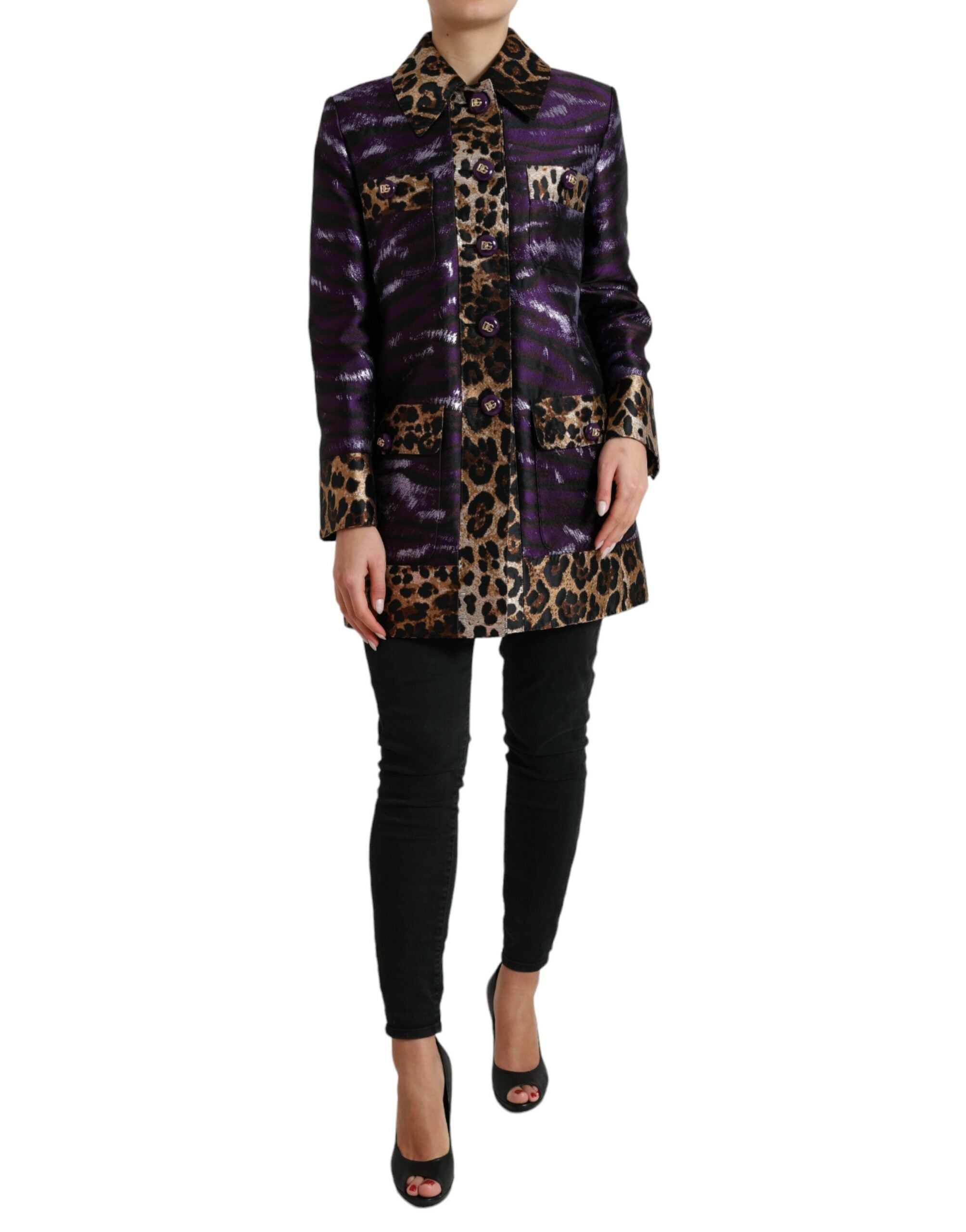 Exquisite Jacquard Trench With Tiger Motif