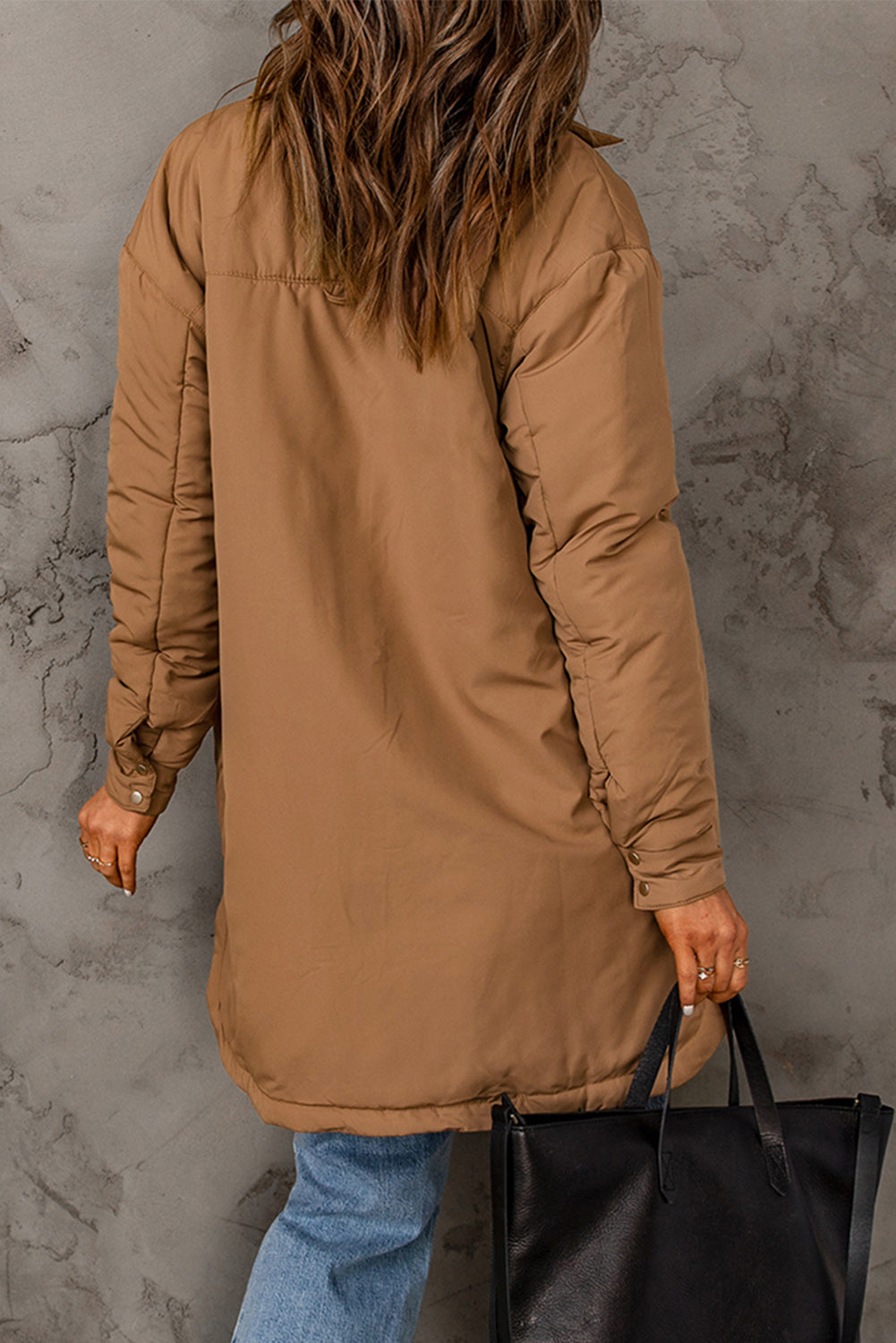 Buy Snap Down Side Slit Jacket with Pockets by Faz