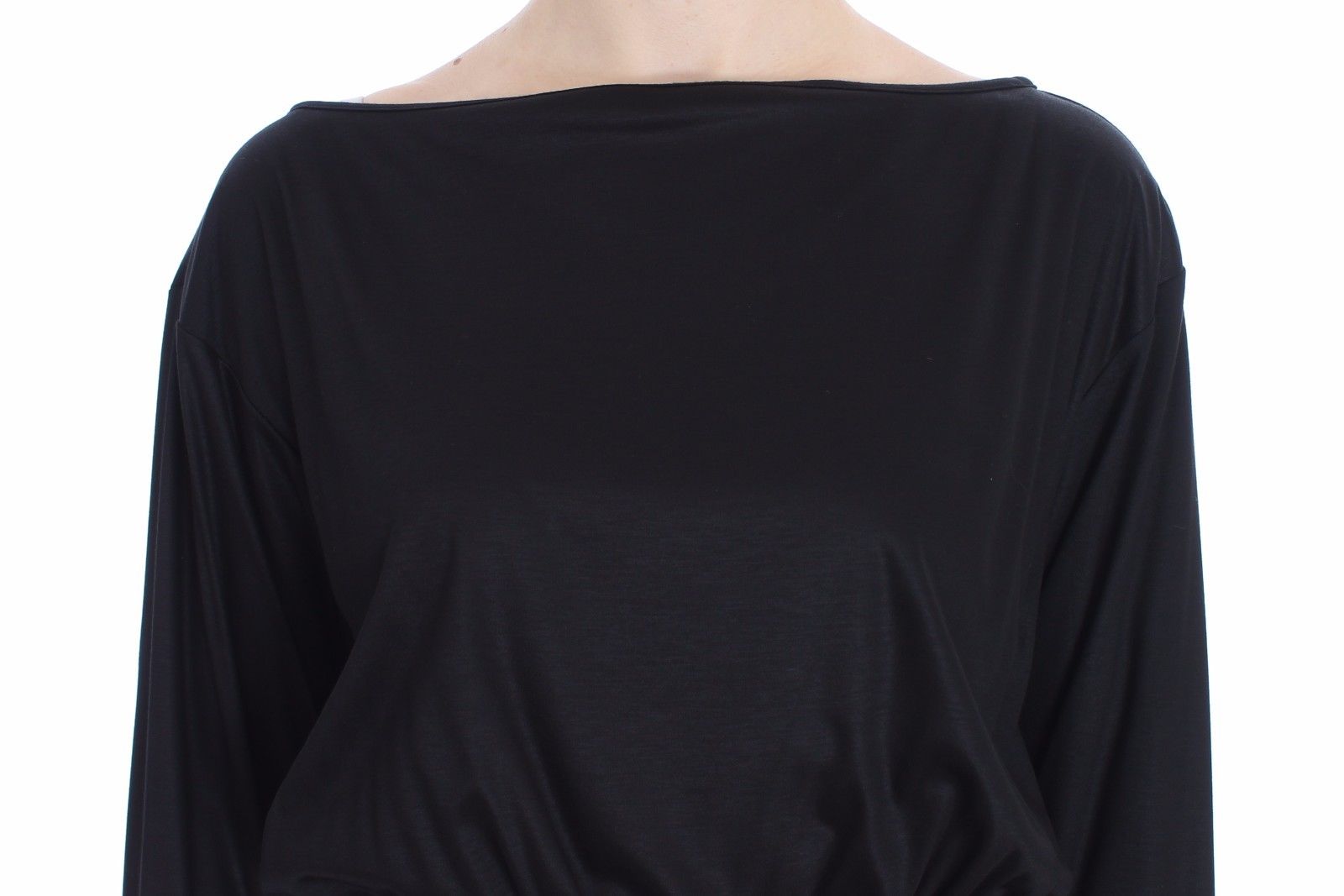 Buy Elegant Black Silk Blend Shift Dress by Versace Jeans