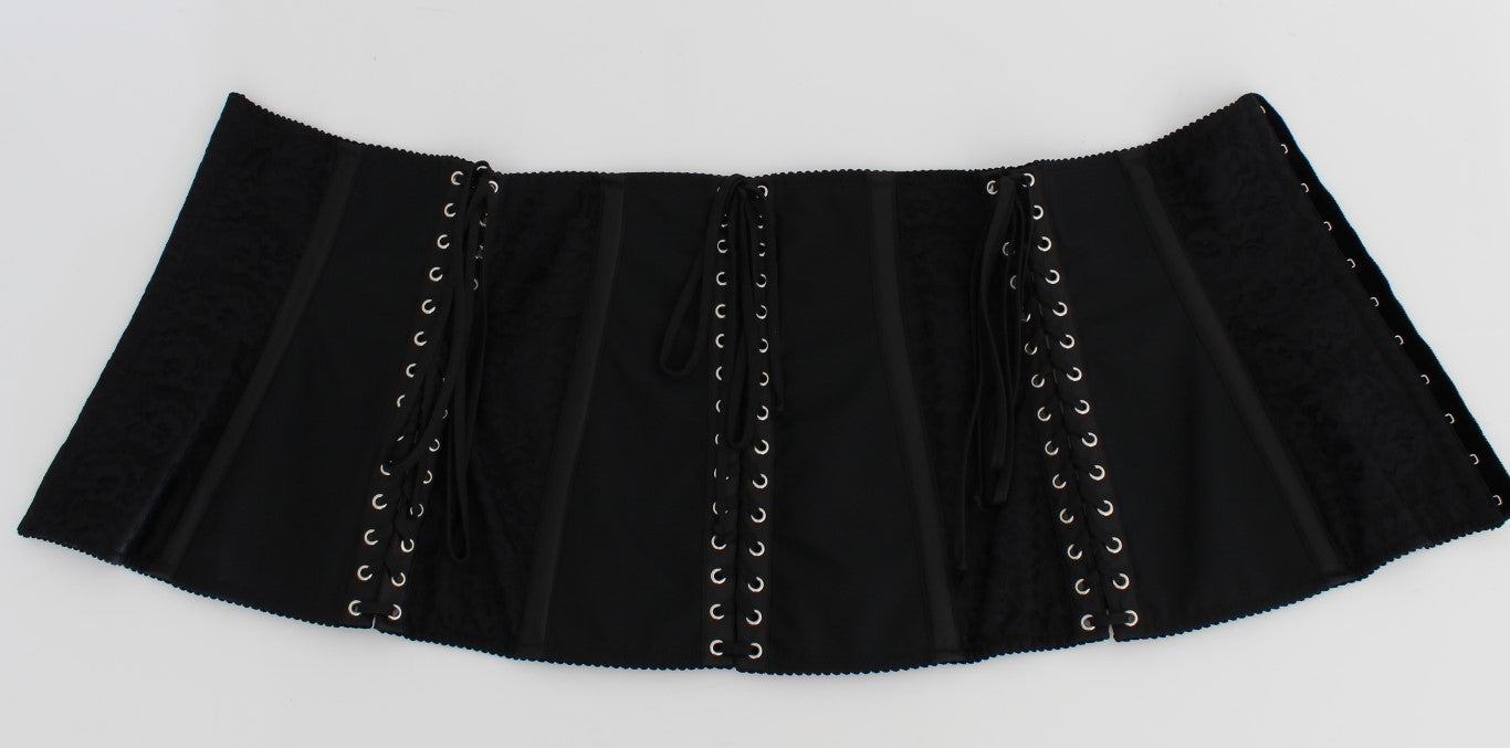 Buy Black Stretch Corset Waist Strap Belt by Dolce & Gabbana