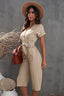 Buy Button Front Belted Cropped Jumpsuit with Pockets by Faz