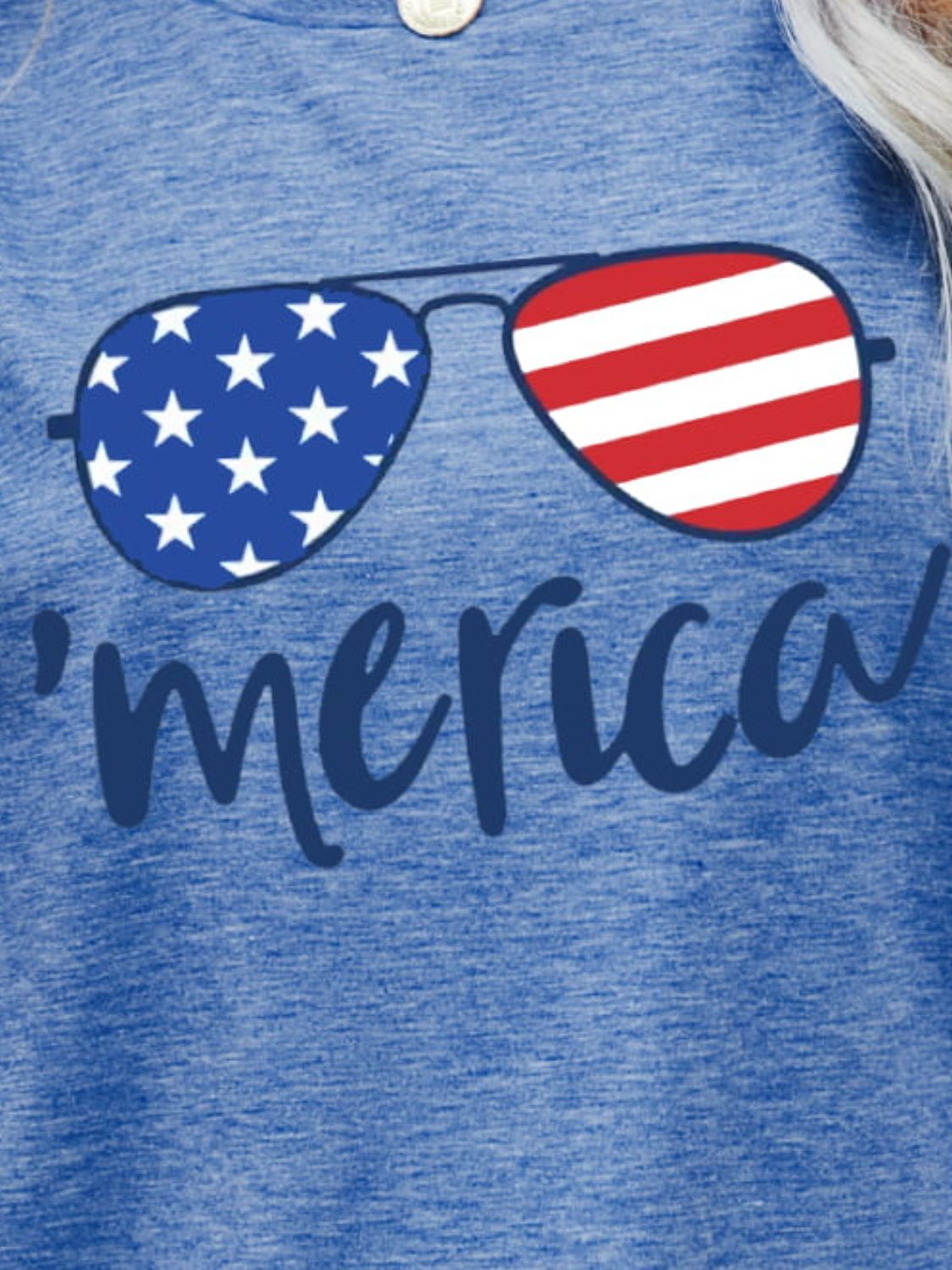Buy US Flag Glasses Graphic Tee by Faz
