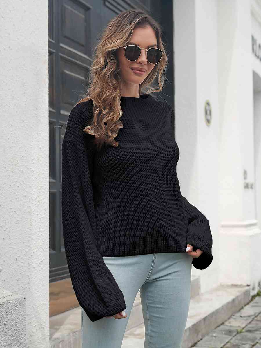 Buy Round Neck Dropped Shoulder Sweater by B&S
