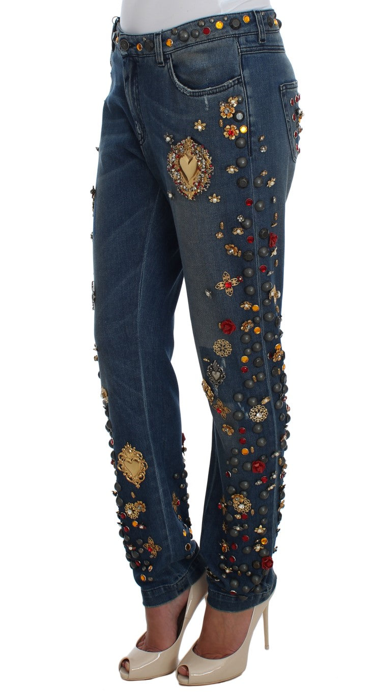 Enchanted Sicily Embellished Boyfriend Jeans