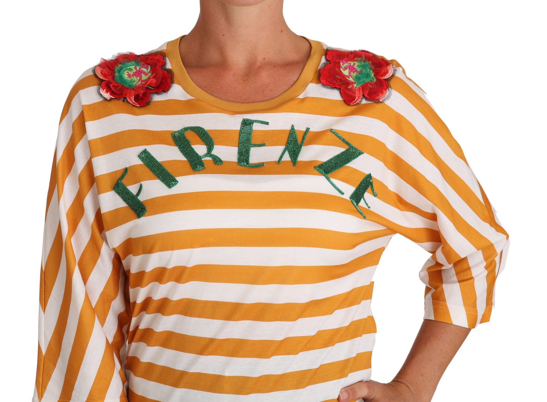 Buy White Orange FIRENZE Top T-shirt by Dolce & Gabbana