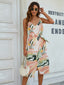 Buy Printed Tie-Waist Spaghetti Strap Dress by Faz